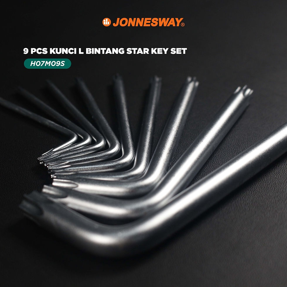 Thumbnail: Jonnesway 9 Pcs Kunci L Short Bintang Star Key Set - H07M09S