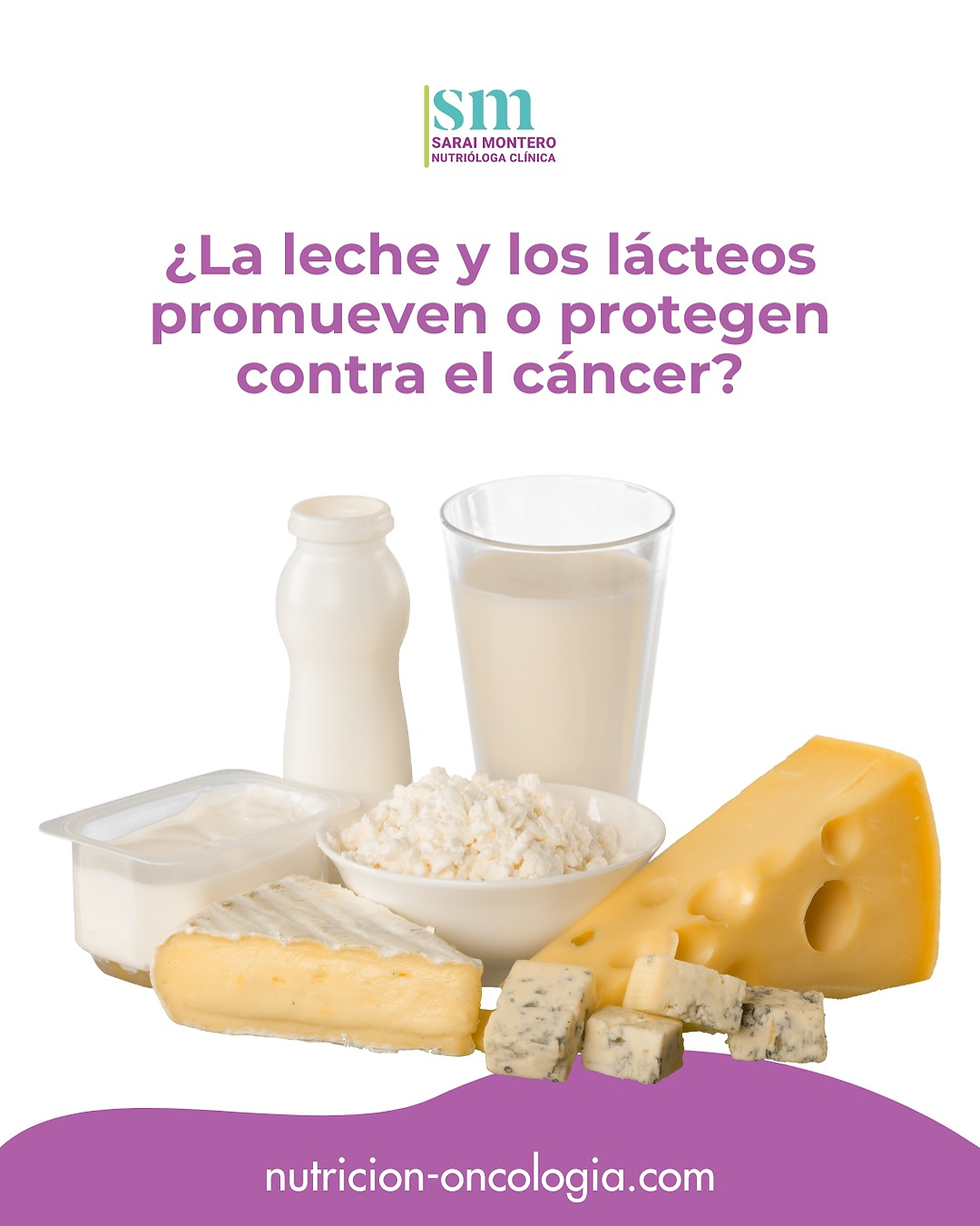 ¿La leche y los lácteos promueven o protegen contra el cáncer? | Sarai Montero |Nutrición Y Oncología