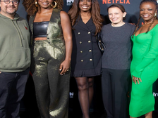 Use only if the selected photograph matches: “Cassandra Freeman at the 19th annual Bushwick Film Festival opening night in Brooklyn.”