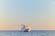 Image Alt Text Cruise ship docked in New York harbor with health officials present
