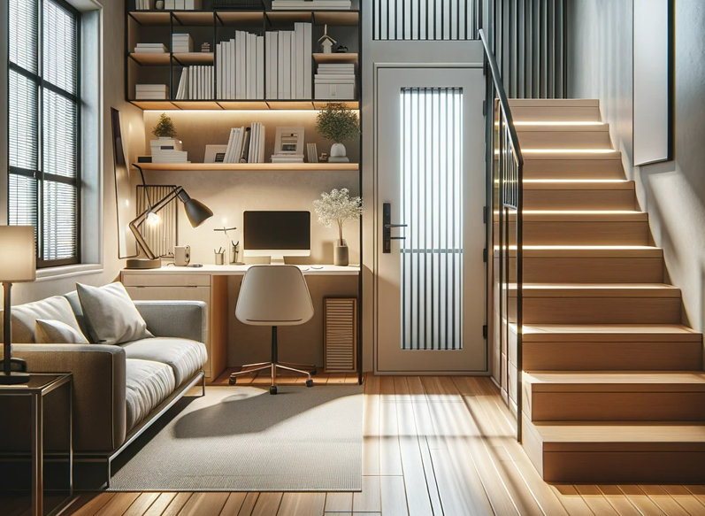 Basement-office-ideas-with-couch-and-desk (1)