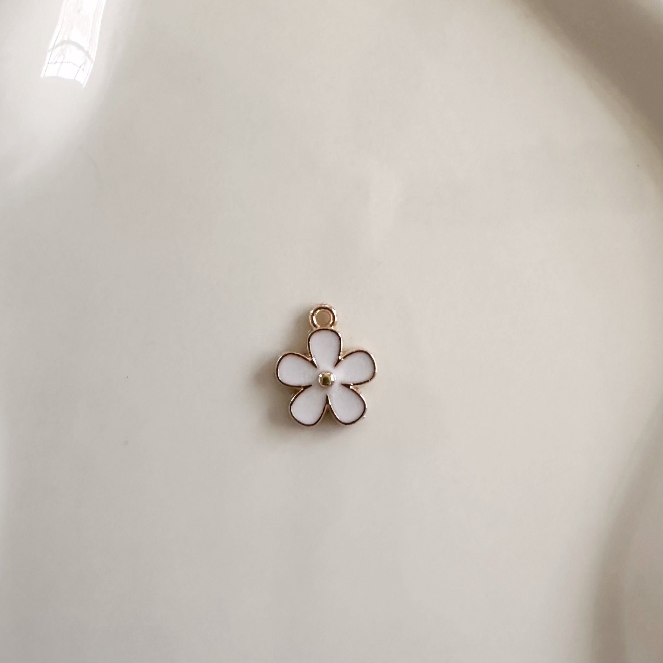 White Flower Charm