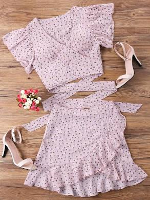 Wrap Top & Skirt Set