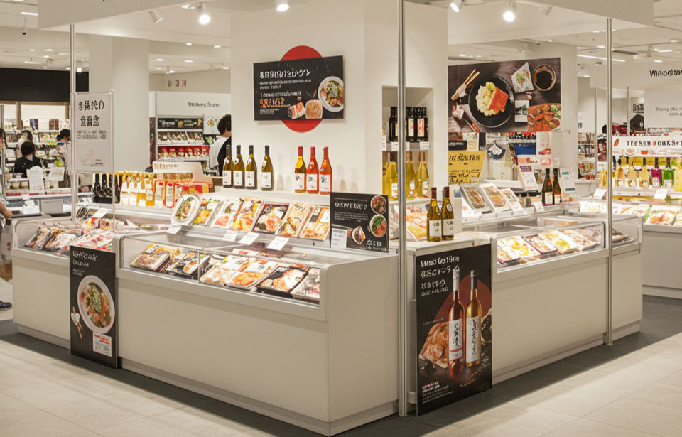 お酒や食品関連の催事ブースイメージ