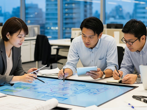 現場オペレーションについて設計するスタッフ