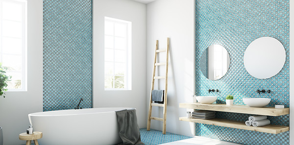 Badezimmer mit Badewanne