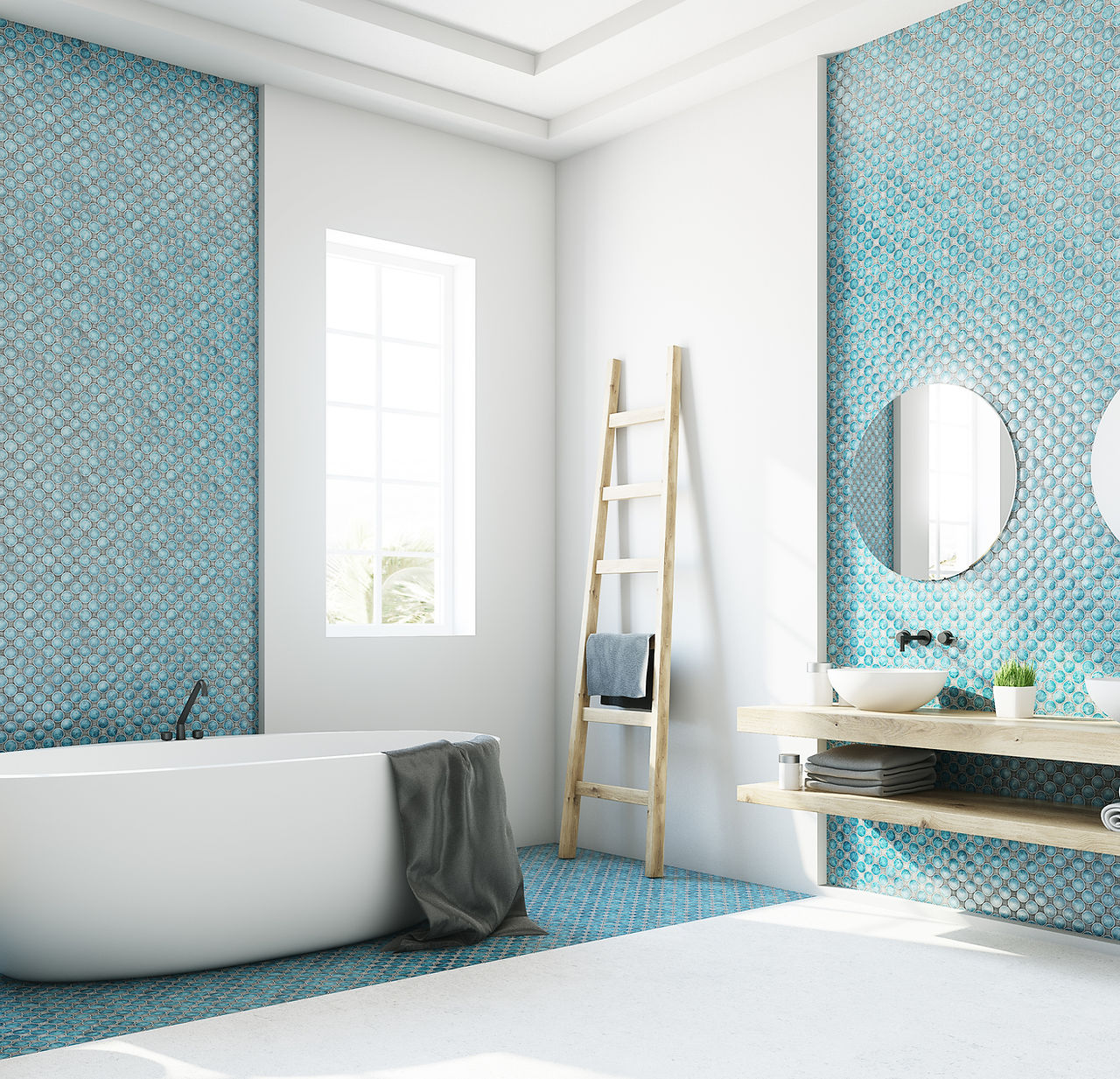 Badezimmer mit Badewanne