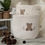 Thumbnail: Quilted Storage Basket with Embroidered Bear | Nursery Organizer for Babies