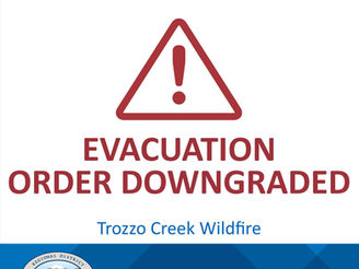 Evacuation Order for Trozzo Creek wildfire downgraded to Evacuation Alert