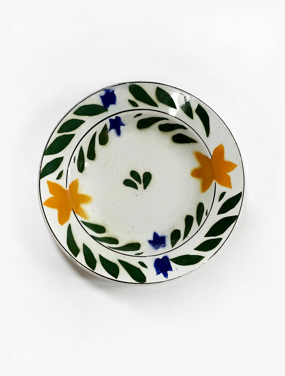 Vintage Hand Painted Ceramic Plate 1930's