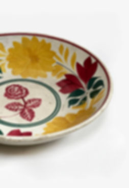 Dutch Delfware Yellow, Red & Green Plate