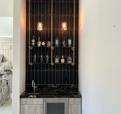 Custom Bar with sink and fridge