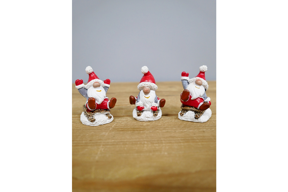 Set of Three Silly Santa Christmas Decoration's