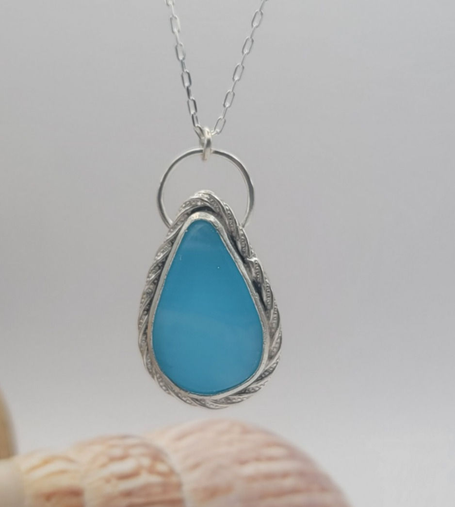 Thumbnail: Aqua Chalcedony Pendant 