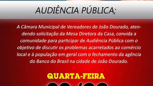 Evento: Audiência Pública. 