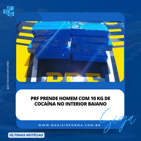 PRF prende homem com 10 kg de cocaína no interior baiano