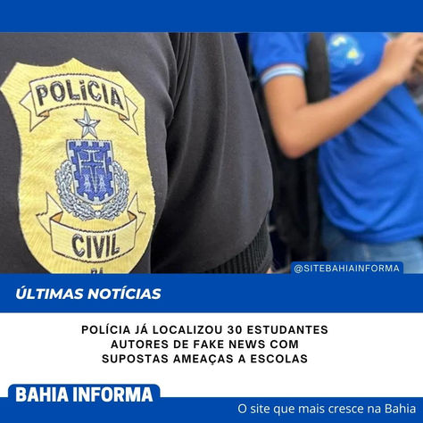 Polícia já localizou 30 estudantes autores de fake news com supostas ameaças a escolas