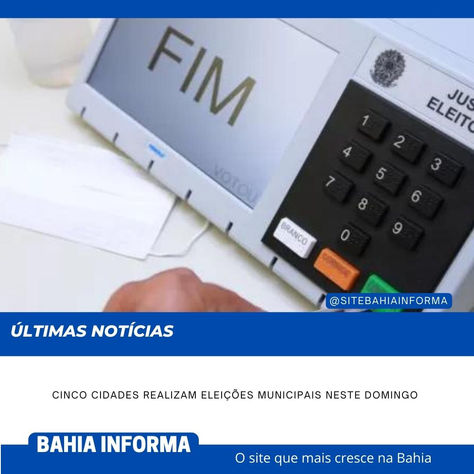 Cinco cidades realizam eleições municipais neste domingo