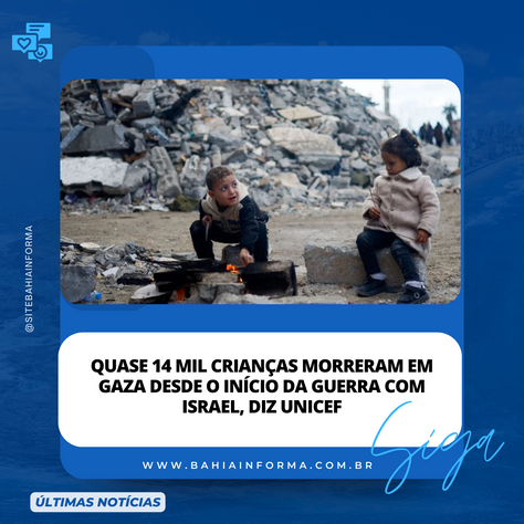 Quase 14 mil crianças morreram em Gaza desde o início da guerra com Israel, diz Unicef