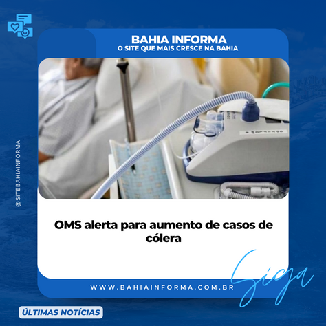 OMS alerta para aumento de casos de cólera.