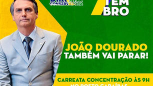 Grupo de apoiadores ao presidente Jair Bolsonaro, realizam carreata no dia 7 de Setembro.