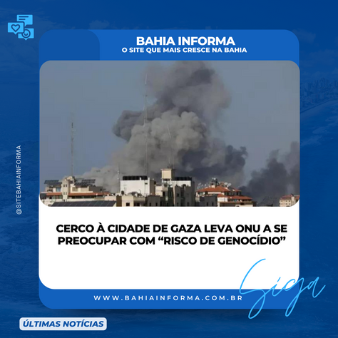 Cerco à Cidade de Gaza leva ONU a se preocupar com “risco de genocídio”