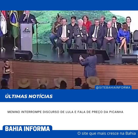 Menino interrompe discurso de Lula e fala de preço da picanha