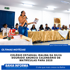 Colégio Estadual Idalina da Silva Dourado anuncia calendário de matrículas para 2025