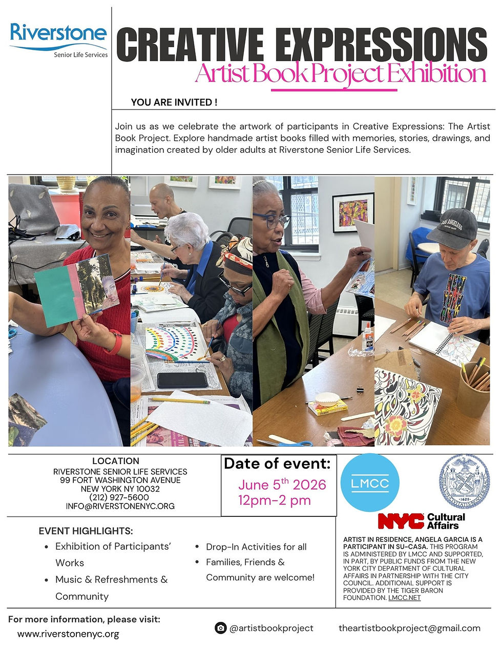 Creative Expressions. The Artist Book Project at Riverstone Senior Life Services