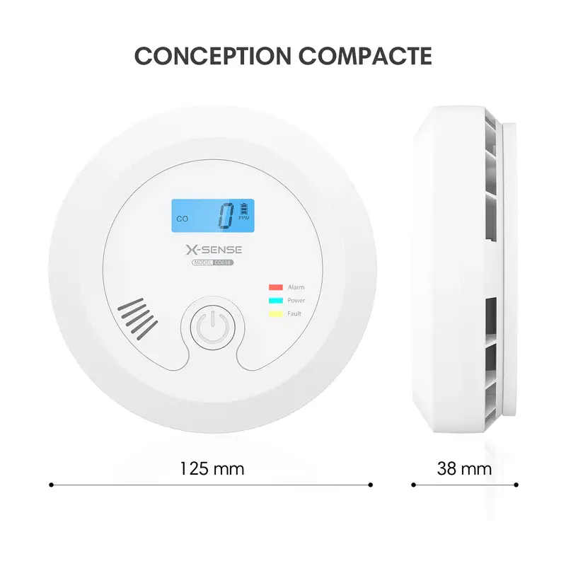 Miniature : X-Sense CO03B Détecteur de monoxyde de carbone