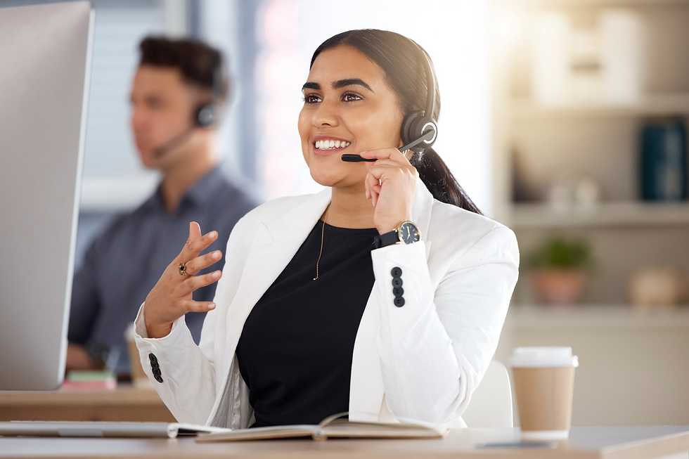Existing employee completing a customer service apprenticeship