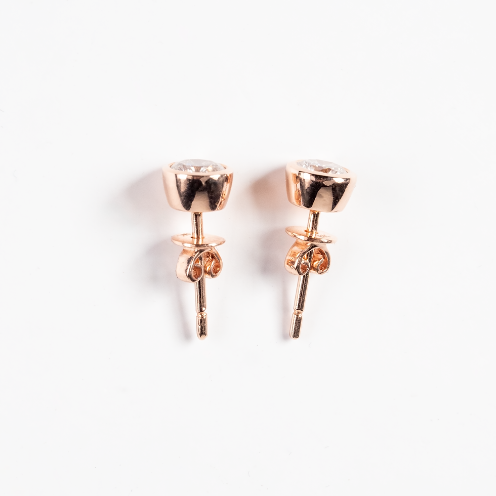 Thumbnail: Velora Studs Earring gold 9K Set W/ 1.00ct Lab-grown