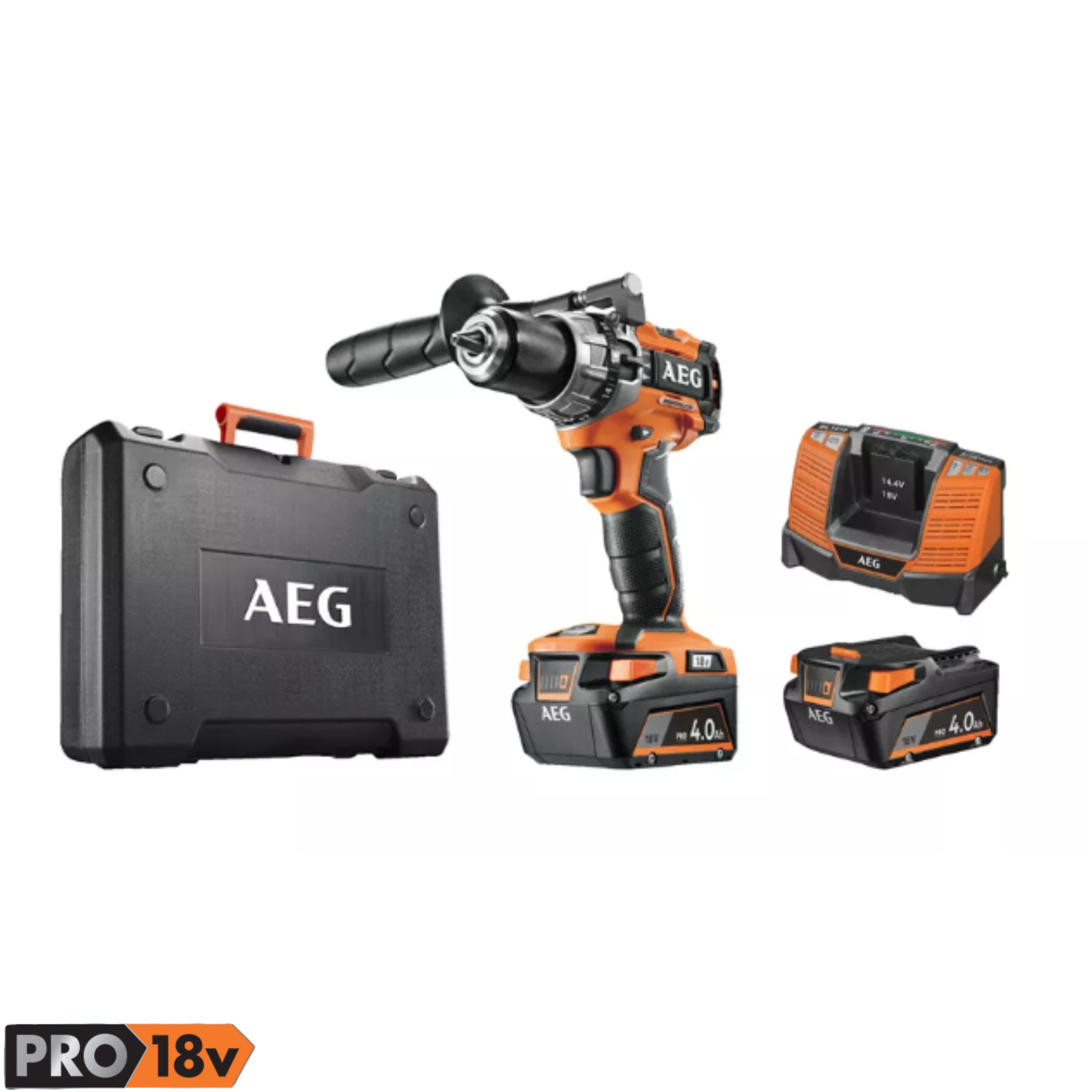 Mașină de găurit cu percuție AEG 18V+2 acc + incarcator BSB 18C2BL LI-402