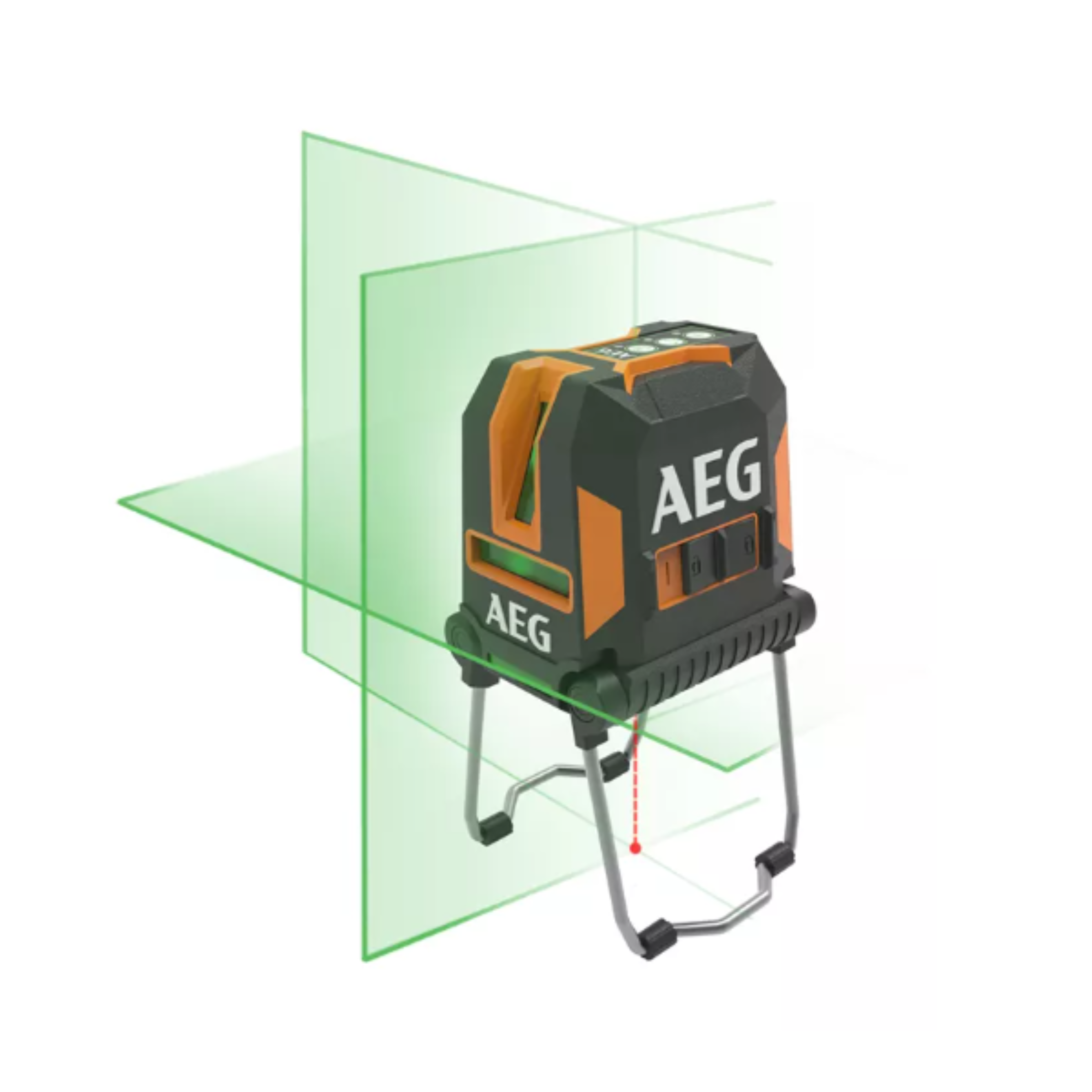 Nivelă Laser cu 3 linii, lumină verde + punct plumb în jos CLG330-K