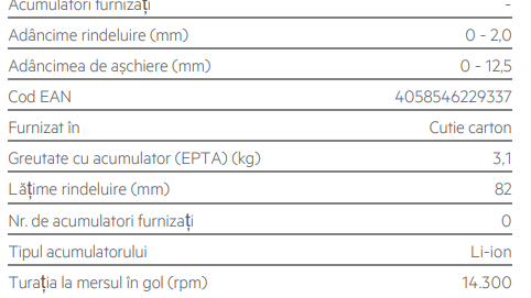 Miniatură: Mașină de rindeluit 18 V BHO 18BL