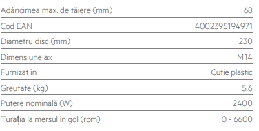 Miniatură: Polizor 230 mm unghiular AEG model WS 24-230 GV DMS