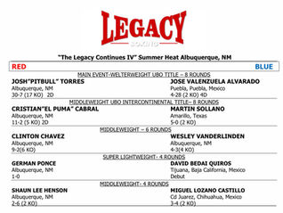 Fight line up
