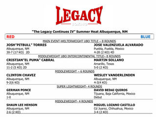 Fight line up