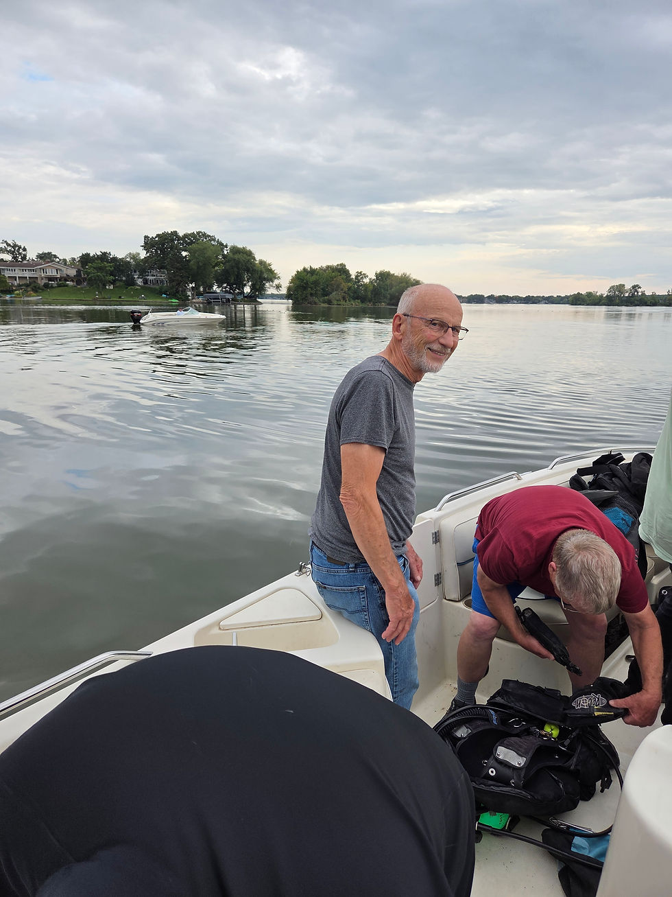 Tom was thrilled to go with his little buddy Paul.