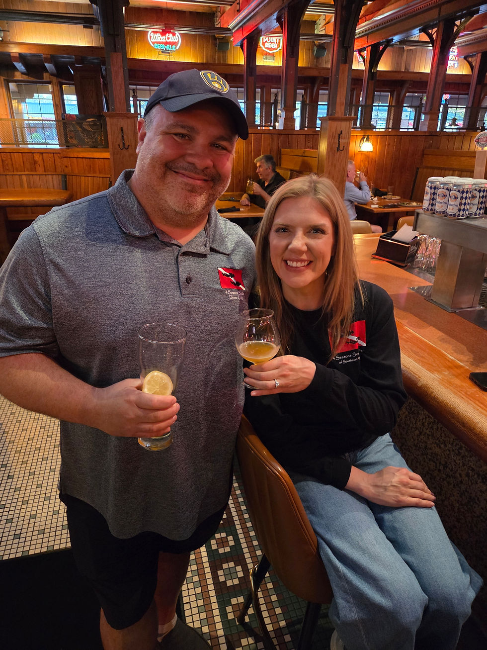 Captain Kevin and Nicole were celebrating big time.