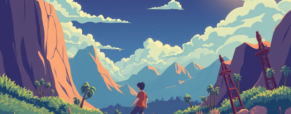 Playing a video game in the distance cris crossed.jpg