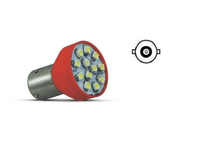 LAMPADA 1 POLO 24V 1141 LED VERMELHA CX 10