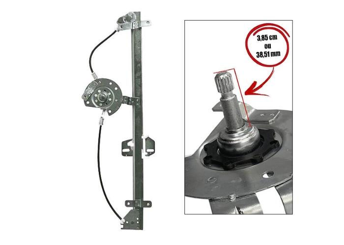 MAQUINA VIDRO PORTA MANUAL MBB 1938S/ATEGO/AXOR/ACTROS LD