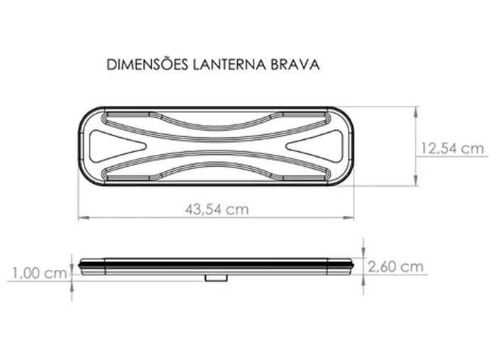 Miniatura: LANTERNA BRAVA LENTE RUBI 24V LD PISCA SEQUENCIAL