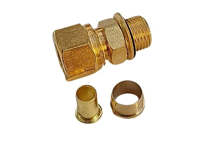 CONECTOR MACHO 12MM X M16 COMPLETO ACO
