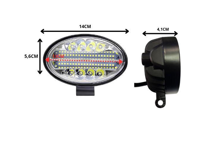 LANTERNA OVAL 48 LED 9V/36V 144W