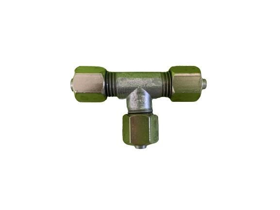 TEE DE BUZINA 1/4X1/4X1/4 - (6X6X6) C/PORCAS 6MM