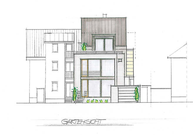 Umbau Goethestraße Gartenansicht