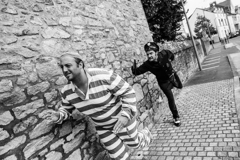 duo-bulation, impro en rue