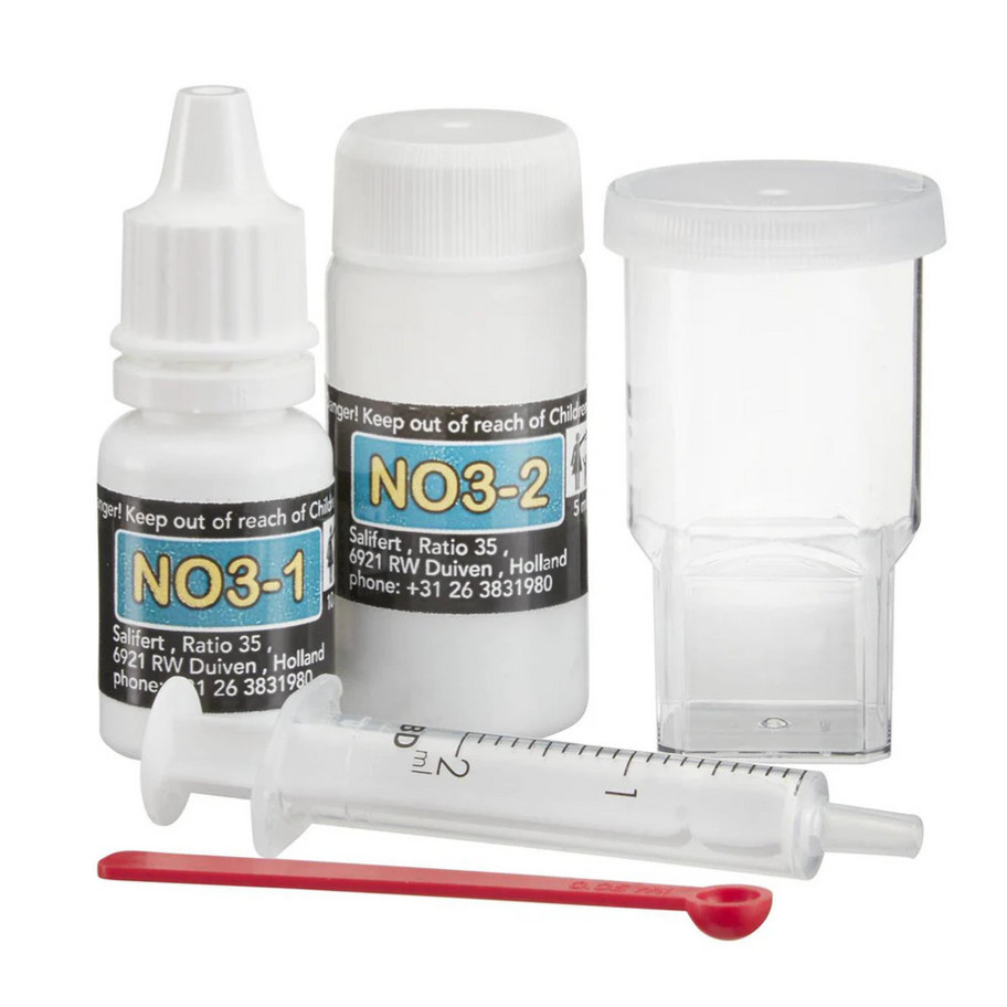 Nitrate Aquarium Test Kit - Salifert with bottles and syringe for water testing.